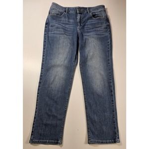 Chicos platinum ultimate fit size 0.5 (6) Stretch casual jeans EUC *